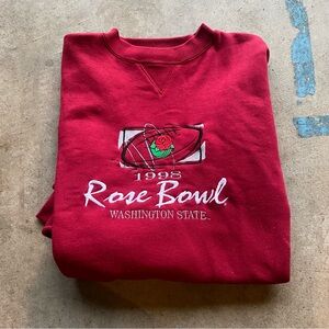 Vintage 90s Washington State WSU Cougars Rose Bowl Embroidered Sweatshirt